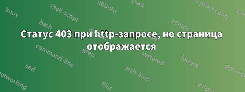 Статус 403 при http-запросе, но страница отображается