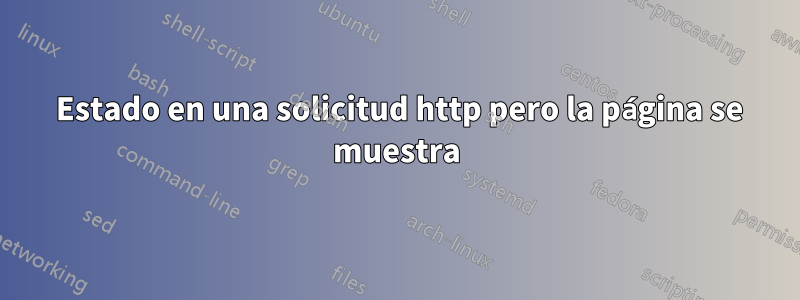 403 Estado en una solicitud http pero la página se muestra