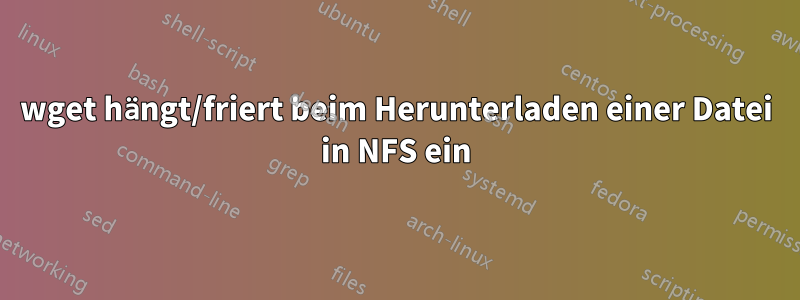 wget hängt/friert beim Herunterladen einer Datei in NFS ein