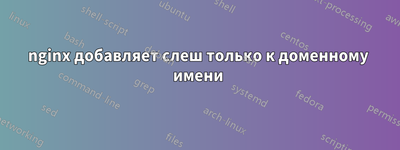 nginx добавляет слеш только к доменному имени