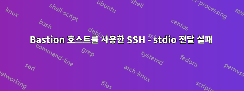 Bastion 호스트를 사용한 SSH - stdio 전달 실패