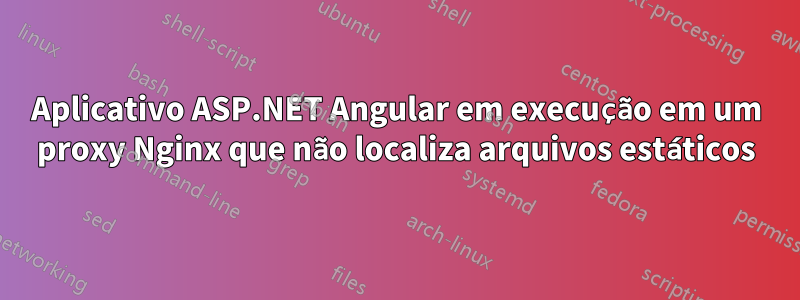 Aplicativo ASP.NET Angular em execução em um proxy Nginx que não localiza arquivos estáticos