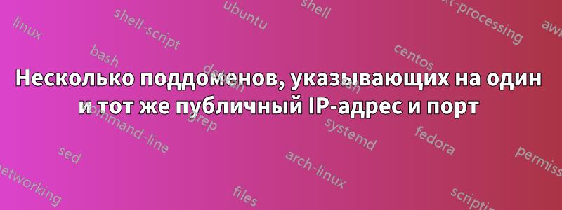 Несколько поддоменов, указывающих на один и тот же публичный IP-адрес и порт