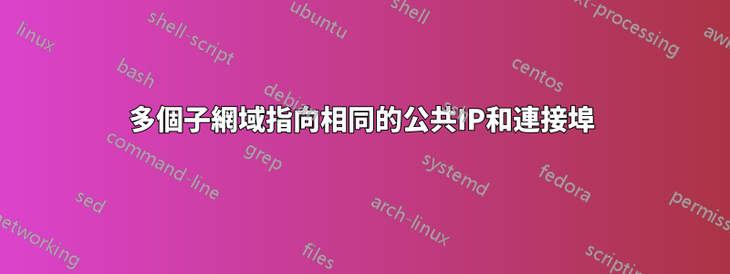 多個子網域指向相同的公共IP和連接埠