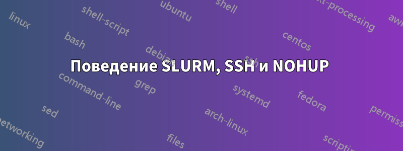 Поведение SLURM, SSH и NOHUP
