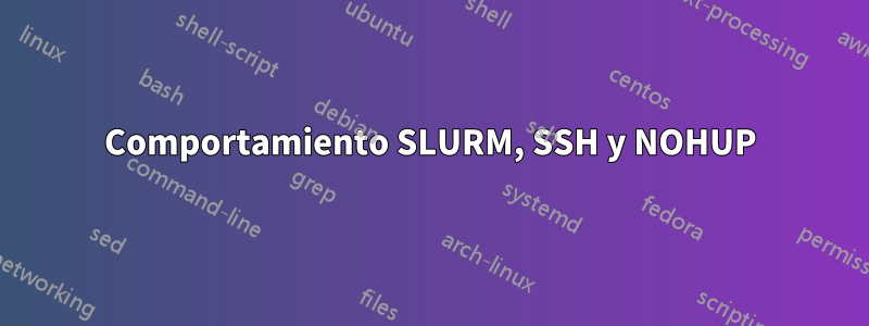 Comportamiento SLURM, SSH y NOHUP