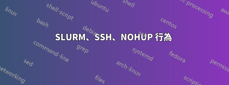 SLURM、SSH、NOHUP 行為