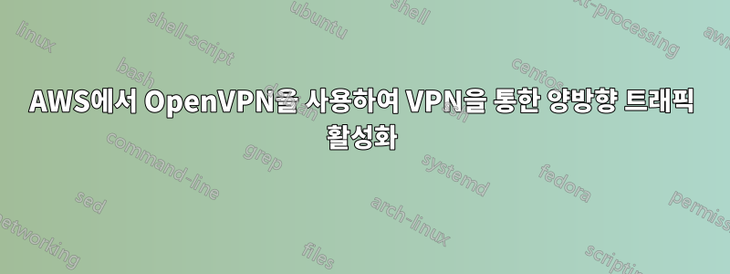 AWS에서 OpenVPN을 사용하여 VPN을 통한 양방향 트래픽 활성화