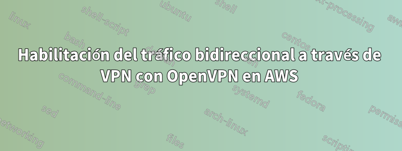 Habilitación del tráfico bidireccional a través de VPN con OpenVPN en AWS