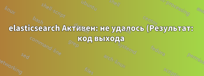 elasticsearch Активен: не удалось (Результат: код выхода)