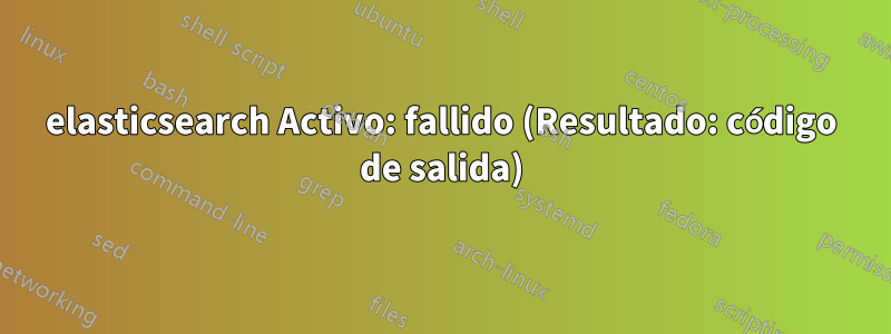 elasticsearch Activo: fallido (Resultado: código de salida)