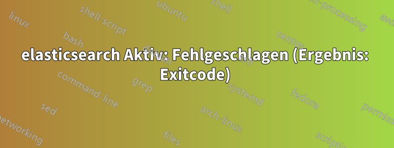 elasticsearch Aktiv: Fehlgeschlagen (Ergebnis: Exitcode)