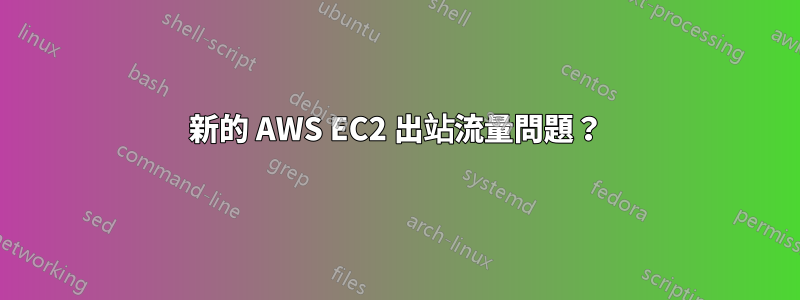 新的 AWS EC2 出站流量問題？