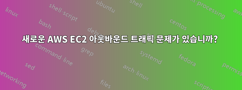 새로운 AWS EC2 아웃바운드 트래픽 문제가 있습니까?