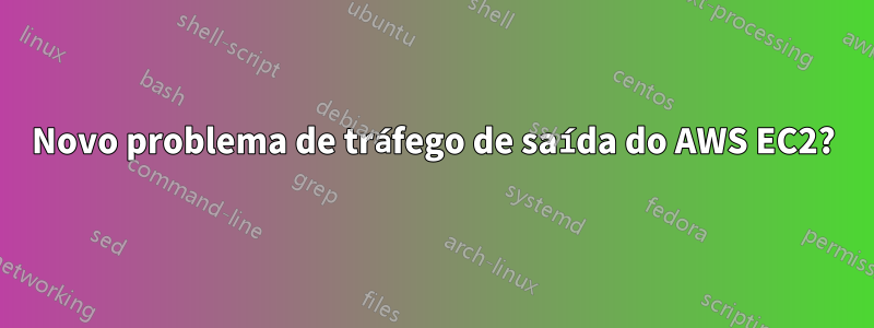 Novo problema de tráfego de saída do AWS EC2?