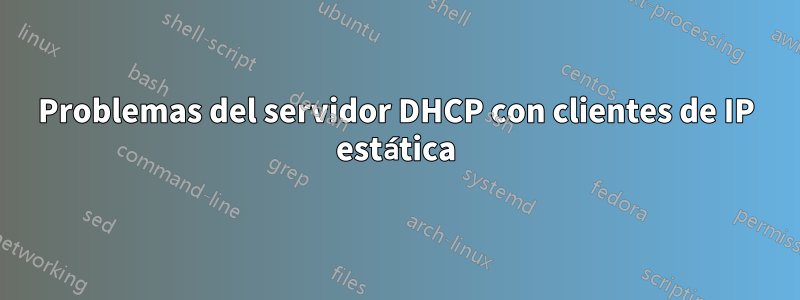 Problemas del servidor DHCP con clientes de IP estática