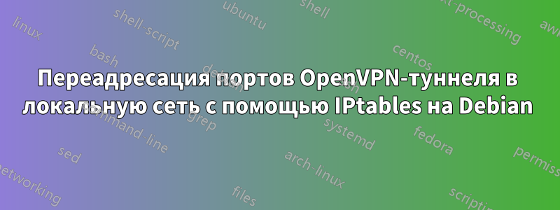 Переадресация портов OpenVPN-туннеля в локальную сеть с помощью IPtables на Debian