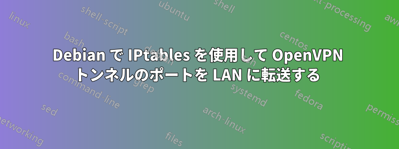 Debian で IPtables を使用して OpenVPN トンネルのポートを LAN に転送する