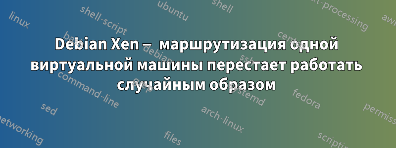 Debian Xen — маршрутизация одной виртуальной машины перестает работать случайным образом