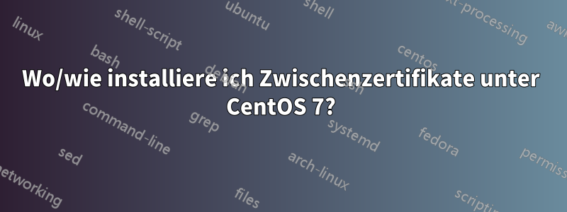 Wo/wie installiere ich Zwischenzertifikate unter CentOS 7?