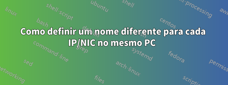 Como definir um nome diferente para cada IP/NIC no mesmo PC 