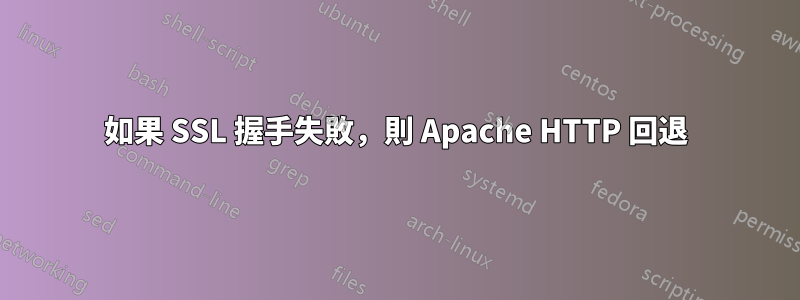 如果 SSL 握手失敗,則 Apache HTTP 回退