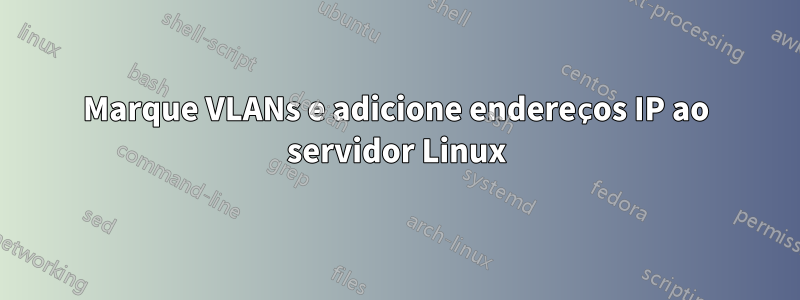 Marque VLANs e adicione endereços IP ao servidor Linux