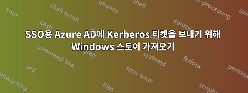 SSO용 Azure AD에 Kerberos 티켓을 보내기 위해 Windows 스토어 가져오기