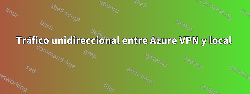 Tráfico unidireccional entre Azure VPN y local