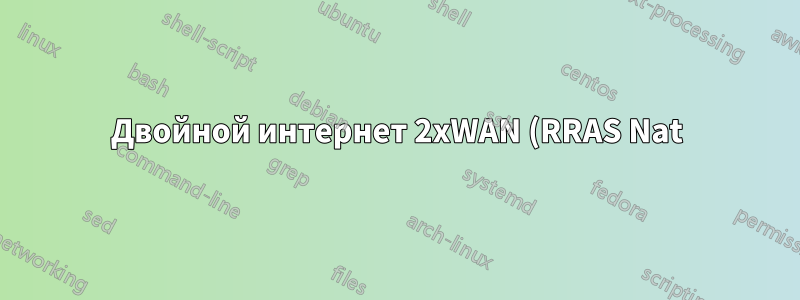 Двойной интернет 2xWAN (RRAS Nat) работает, но объединение не работает