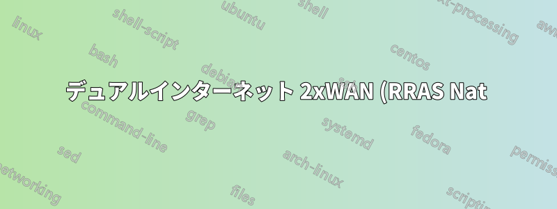 デュアルインターネット 2xWAN (RRAS Nat) は機能しましたが、チーミングは機能しません