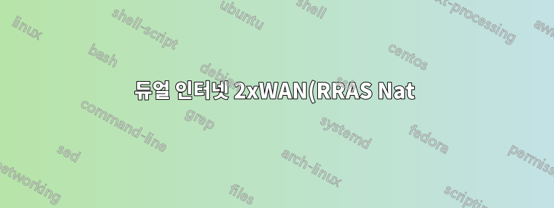 듀얼 인터넷 2xWAN(RRAS Nat)이 작동했지만 팀 구성이 작동하지 않습니다.