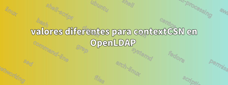 2 valores diferentes para contextCSN en OpenLDAP