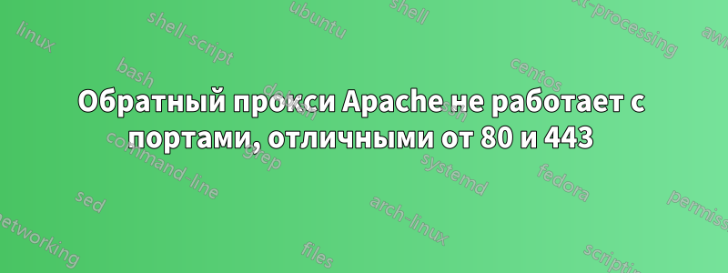 Обратный прокси Apache не работает с портами, отличными от 80 и 443