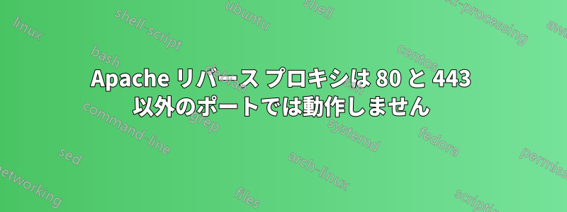 Apache リバース プロキシは 80 と 443 以外のポートでは動作しません