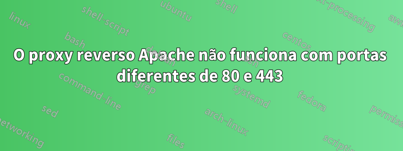 O proxy reverso Apache não funciona com portas diferentes de 80 e 443