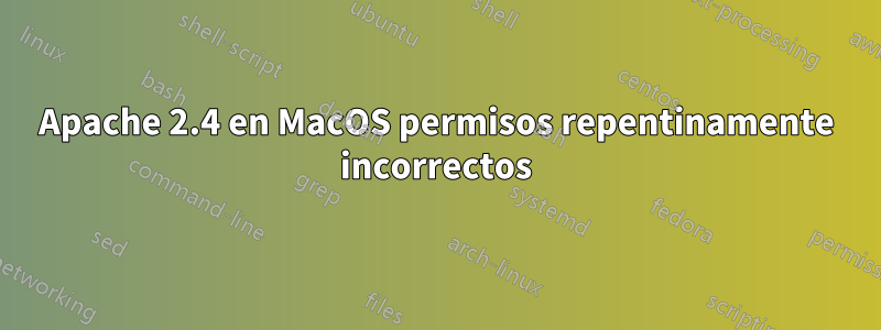 Apache 2.4 en MacOS permisos repentinamente incorrectos