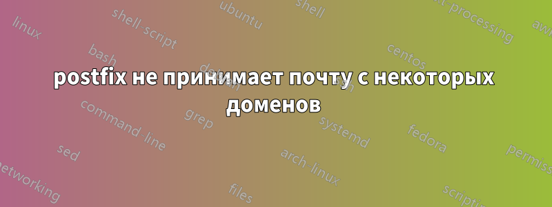 postfix не принимает почту с некоторых доменов