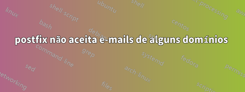 postfix não aceita e-mails de alguns domínios
