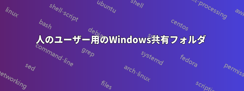 1人のユーザー用のWindows共有フォルダ