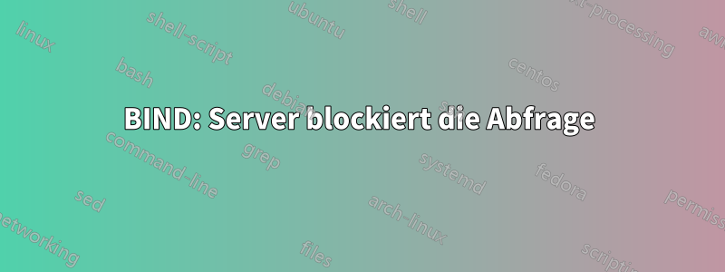 BIND: Server blockiert die Abfrage
