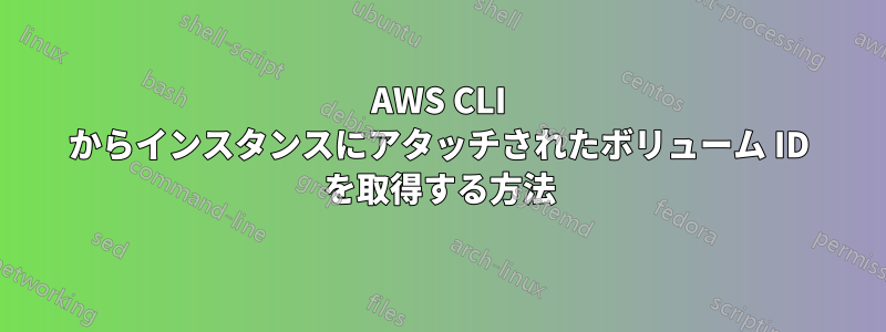 AWS CLI からインスタンスにアタッチされたボリューム ID を取得する方法