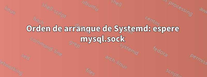 Orden de arranque de Systemd: espere mysql.sock