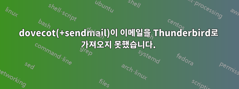 dovecot(+sendmail)이 이메일을 Thunderbird로 가져오지 못했습니다.
