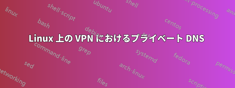 Linux 上の VPN におけるプライベート DNS