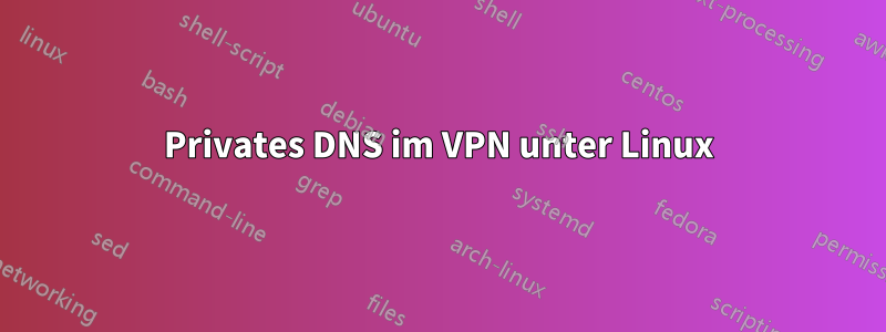 Privates DNS im VPN unter Linux