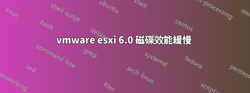 vmware esxi 6.0 磁碟效能緩慢