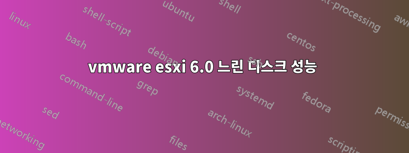 vmware esxi 6.0 느린 디스크 성능