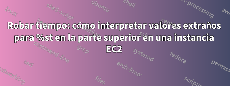 Robar tiempo: cómo interpretar valores extraños para %st en la parte superior en una instancia EC2