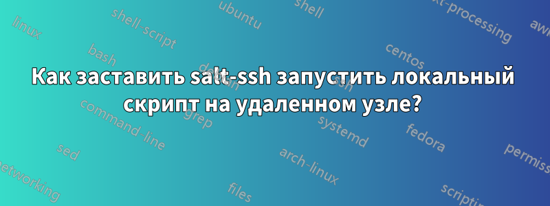 Как заставить salt-ssh запустить локальный скрипт на удаленном узле?